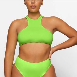 NWT SKIMS Swim Top Neon Green